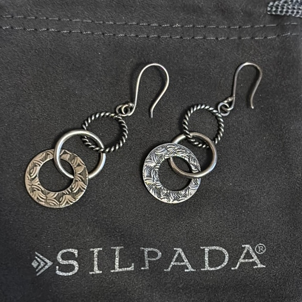 Vintage Silpada Sterling Silver earrings “Triple Threat”